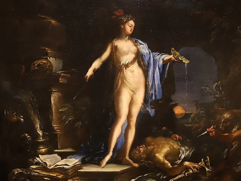 1654-Giacomo del Pò - La maga Circe trasforma i compagni di Pico in fiere